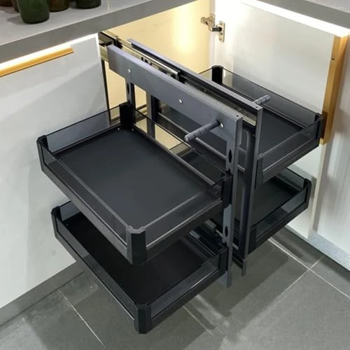 Offre limitée : GAOJYLF Meuble de Cuisine d'angle Coulissant avec 4 paniers de Rangement, Organiseur d'armoire à Fermeture Douce, Panier Coulissant d'angle Universel Gauche et Droit 800 de 195.99 € à 195.99 € (0.00% de remise)