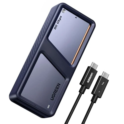 UGREEN Carcasa SSD M.2 NVMe de 80 Gbps Compatible con Thunderbolt 5/4 y USB 4, Compatible con Windows, Linux y macOS