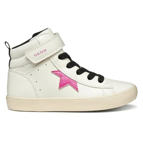 Offre limitée : Geox J Gisli Girl Basket, Lt Ivory Fuchsia, 26 EU de 29.00 € à 27.55 € (5% de remise)