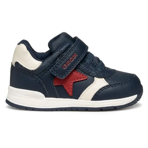 Geox Baby jongens B RISHON Boy First Walker Schoen, Navy/Red, 18 EU, rood (navy red), 18 EU