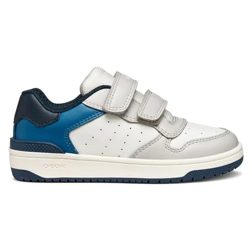 Geox J Washiba Boy Basket, White Lt Grey, 26 EU