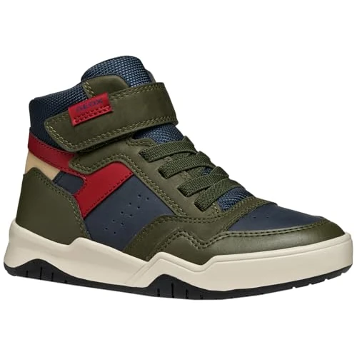 Geox J Perth Sneakers voor jongens, militair/marineblauw, 37 EU, Militair Navy, 37 EU