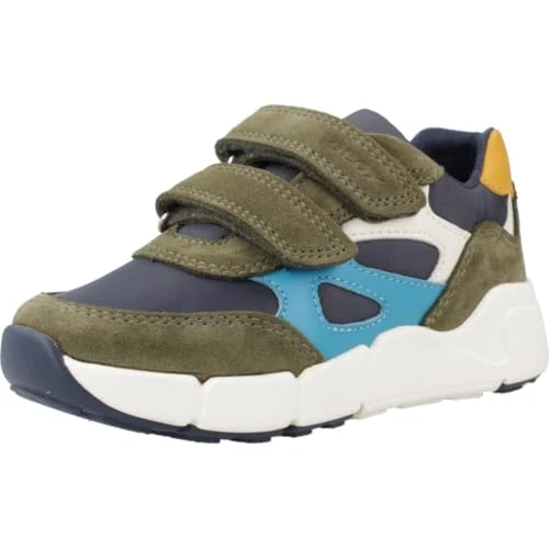 Geox B Flexyper Mini Boy, Zapatillas Bebé-Niños, Dk Green Navy, 21 EU