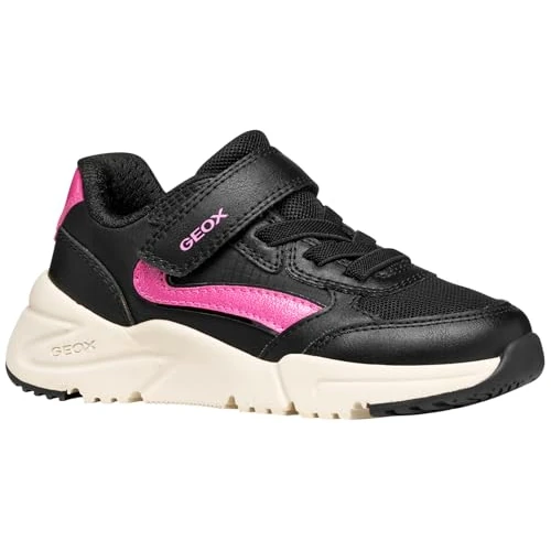 Geox JUNIOR J Loftus Girl Sneakers Black/Fuchsia 33_EU