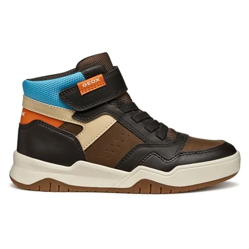 Offerta a tempo: Geox J Perth Boy, Scarpe da Ginnastica, Brown Lt Blue, 41 EU - 39% da 62.90 € a 38.43 €