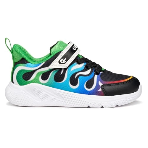 Geox J Sprintye Boy Basket, Multicolour Black, 28 EU