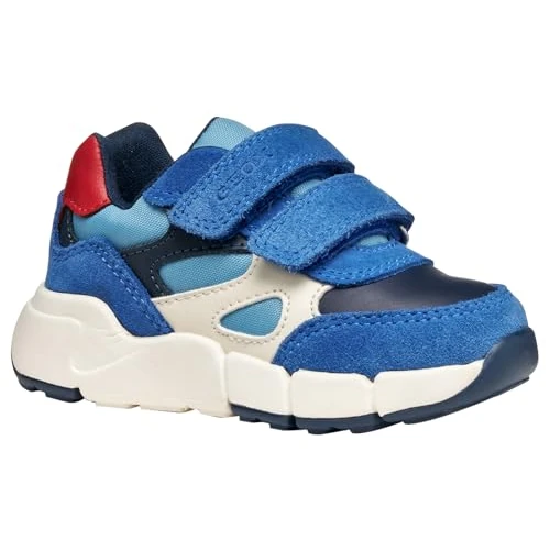 Geox Niemowlęta chłopcy B FLEXYPER Mini Boy Sneaker, ROYAL/RED, 21 EU, Królewska czerwie?, 21 EU