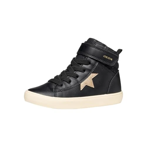 Offerta a tempo: Geox J Gisli Girl, Scarpe da Ginnastica, Champagne Nero, 38 EU - 0.00% da 38.39 € a 38.39 €