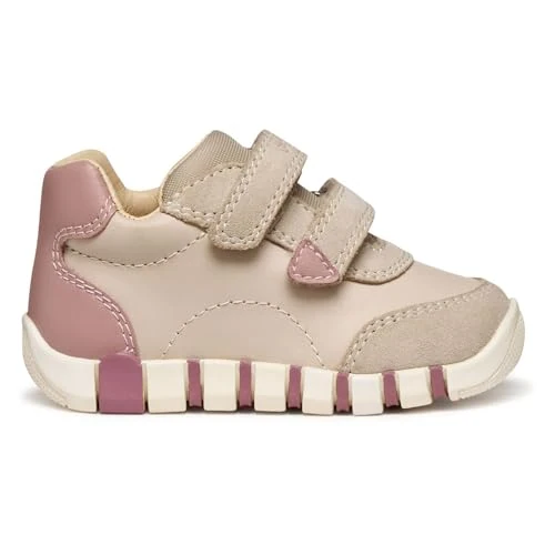 Geox Baby-Mädchen B IUPIDOO Girl First Walker Shoe, Papyrus/LT Rose, 21 EU