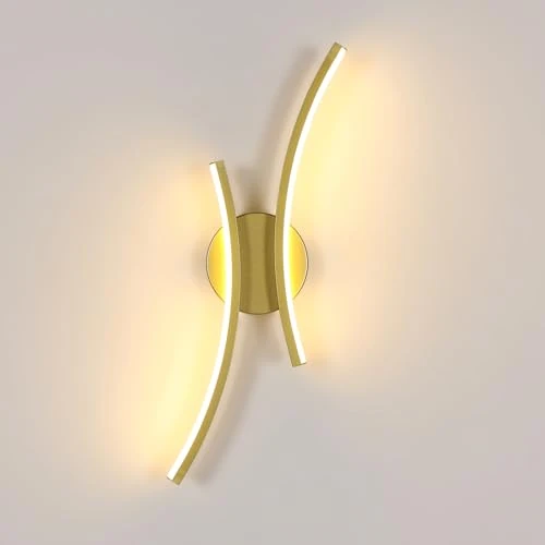 Oferta limitada: Mckalen Oro Aplique de Pared LED Interior 20W 2250LM Blanco Cálido 3000K de 28.99 € a 27.54 € (ahorro 5%)