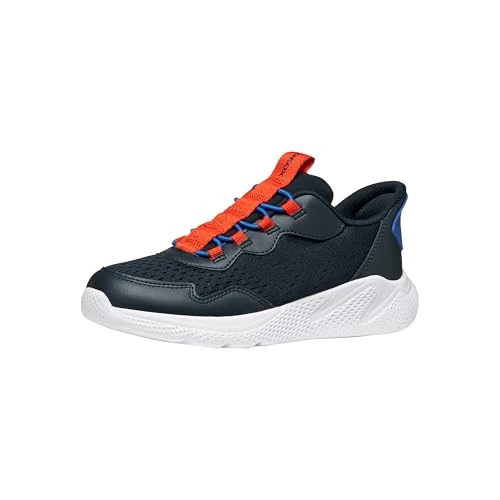 Geox Junior J Sprintye Fast in Boy Sneakers, Navy/Red, 28 EU