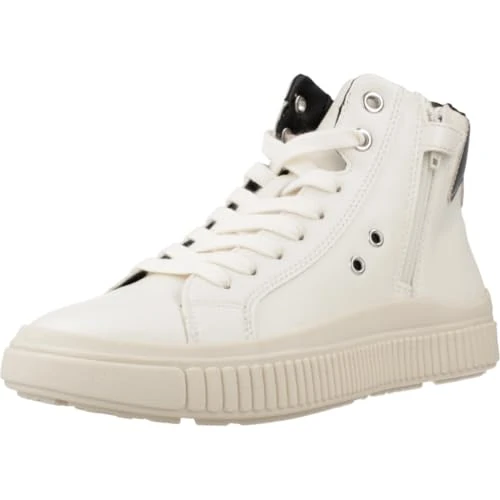 Offre limitée : Geox J Laquinny Girl Basket, Lt Ivory Silver, 37 EU de 51.99 € à 51.99 € (0.00% de remise)
