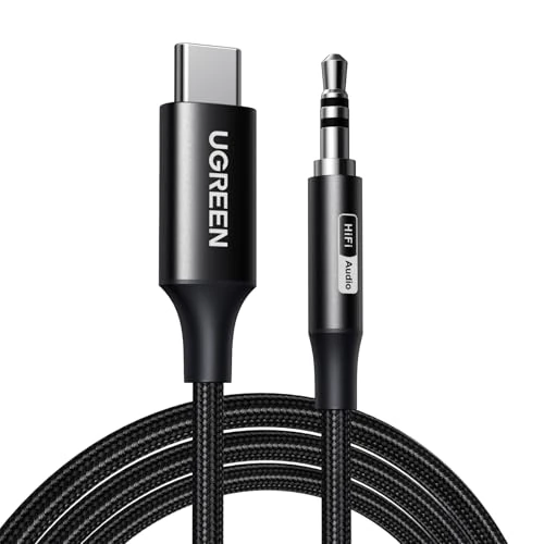 Offre limitée : UGREEN Câble Aux USB C Vers Jack Avec Puce DAC 386KHz/32bit Compatible avec iPhone 17/17 Air/17 Pro/17 Pro Max S25/S25 Plus/S25 Ultra 1M de 11.19 € à 10.49 € (6% de remise)