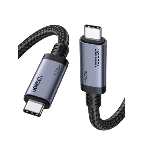 UGREEN Cavo USB C Video 16K@60Hz, USB4 Gen4 80Gbps, Ricarica Rapida 240W PD 3.1, Compatibile con Macbook Air, HP, ASUS, iPhone 17 Pro Max Air/16/15 Pro Max, Galaxy S25/S24 Ultra, Monitor. 1M