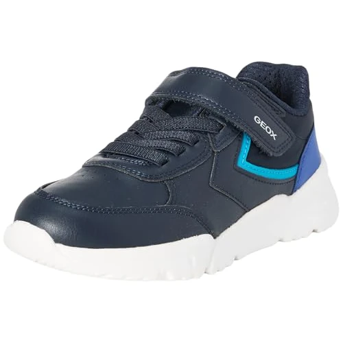 Geox J Loftus BOY Sneaker, Navy/Royal, 13 UK