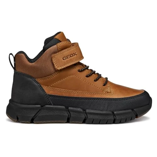 Geox J FLEXYPER Boy, barca alla caviglia, marrone chiaro, 32 EU, marrone chiaro, 32 EU