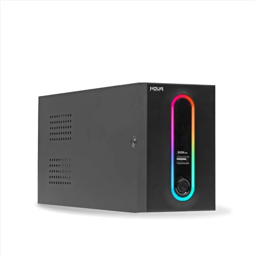 Offerta a tempo: Noua Zeus 1200VA RGB Gruppo di Continuità per Computer PC UPS Line Interactive 1200VA / 720 Watt, AVR, 4 Uscite Schuko, Porta di Ricarica USB 5V/2A - 40% da 124.90 € a 74.90 €
