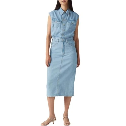 Offerta a tempo: Levi's Abito Casual da Donna Iconic Senza Maniche, Avvolto in Blu, XS - 0.00% da 69.30 € a 69.30 €