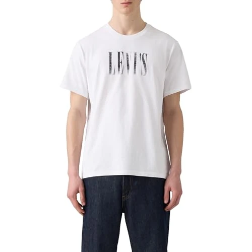 Offerta a tempo: Levi's Maglietta da Uomo SS Relaxed Fit Tee, Distressed Serif 3 W, M - 0% da 13.28 € a 13.28 €