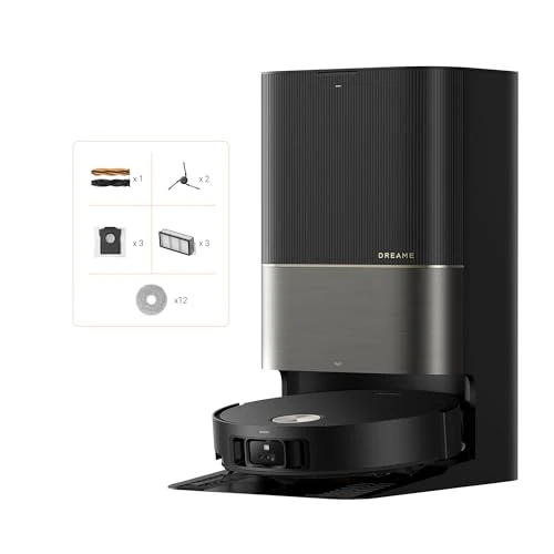 dreame X50 Ultra Complete Robot Aspirateur avec Station, évitement d'obstacles par IA et Navigation à 360, Aspiration jusqu'à 20 000 Pa, Nettoyage en Profondeur d'un Bord à l'autre, Brosse démêlante