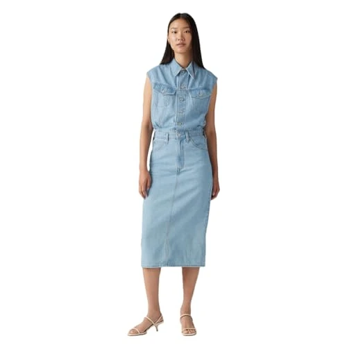 Levi's Iconic Sleeveless Dress Wrapped in Blue, Wrapped in Blue, M