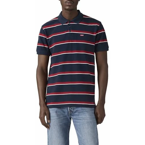 Oferta limitada: Levi's Housemark - Polo para Hombre con Logotipo de Chesthit, Alden Stripe Navy Bl, S de 35.95 € a 35.95 € (ahorro 0.00%)
