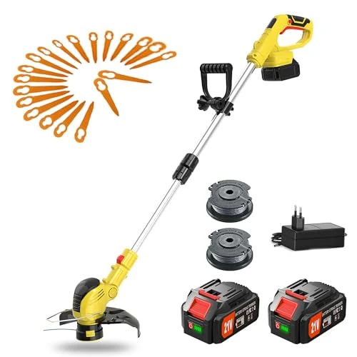 Kosiarka elektryczna K80 z akumulatorem 12 000 obr./min i silnikiem 850 W elektryczna kosiarka do trawy z 2 bateriami 4,0 Ah jest idealna do efektywnego i bezwysiłkowego koszenia trawy