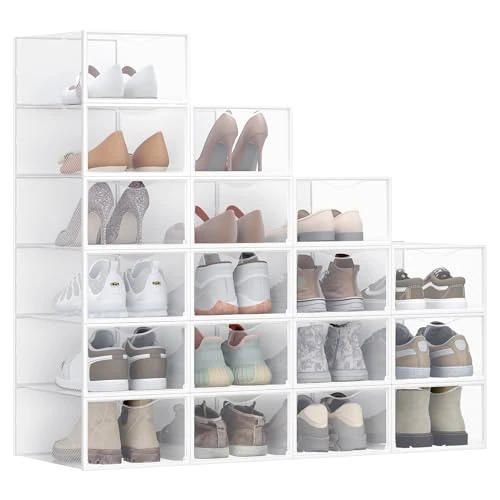 Offerta a tempo: SONGMICS Scatole Contenitori per Scarpe, 18 Pezzi, 33,2 x 23 x 14,5 cm - 11% da 45.99 € a 40.79 €