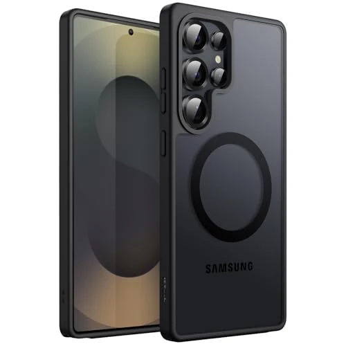 Oferta limitada: JETech Funda Magnética para Samsung Galaxy S25 Ultra 5G, Compatible con MagSafe, Carcasa Antigolpes Translúcida Mate Respaldo (Titanio Negro) de 16.99 EUR a 16.99 EUR (ahorro 0%)