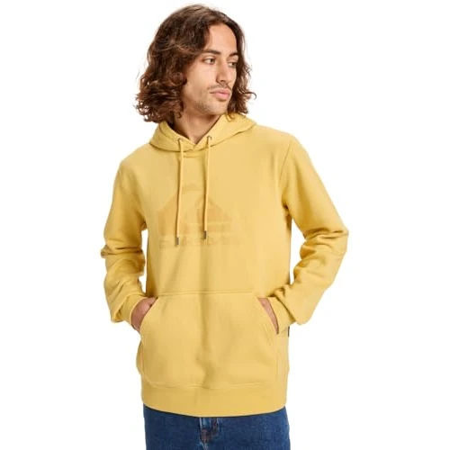 Limited-time offer: Quiksilver Pullover Hoodie COMP LOGO HOODIE Men's Yellow XS from 60.00 GBP to 50.70 GBP (save 16%)