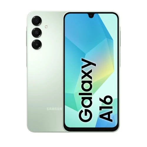 Offerta a tempo: Samsung Galaxy A16, 3 anni di Garanzia del produttore, Android 14, Display Super AMOLED 6.7" FHD+, 4GB RAM, 128GB, Batteria 5.000 mAh, IP54, memoria espandibile, Light Green [Versione Italiana] - 15% da 128.98 € a 109.00 €