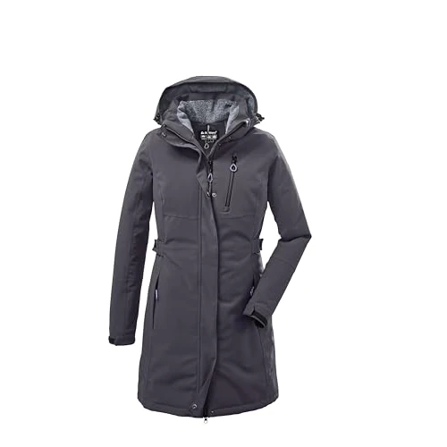 Tijdelijke aanbieding: killtec Dames functionele parka/parka met afritsbare capuchon KOW 165 WMN PRK, metaal, 44, 37726-000 van 112.48 EUR naar 112.48 EUR (korting 0%)
