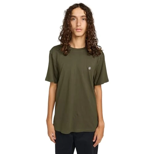 Offerta a tempo: Element Top a Maglia Manica Corta Icon Embroidery SS Uomo Marrone XS - 60% da 35.00 € a 14.01 €