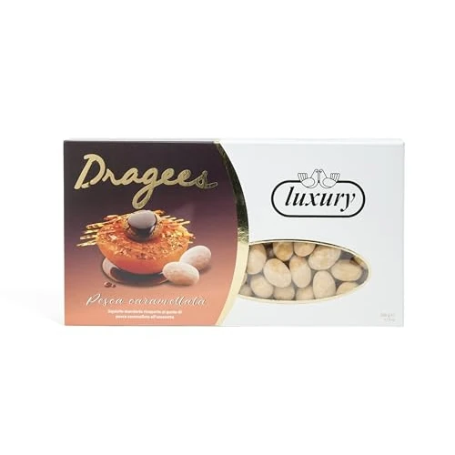 Offerta a tempo: Buratti Confetti Dragees Pesca Caramellata Spolverato - gr.500 - 21% da 15.80 € a 12.49 €