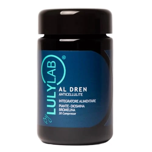 Offerta a tempo: LULYLAB Al Dren Integratore Anticellulite, Drenante e Depurativo con Bromelina, Diosmina, Tarassaco, Ananas, Vitamina C, Centella e Coleus per Gonfiore Addominale e Circolazione, 30 Compresse - 10% da 34.40 € a 30.96 €