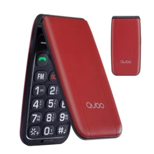 Limitiertes Angebot: Qubo Seniorenhandy Klapphandy Ohne Vertrag, Großtastenhandy, GSM Flip Mobiltelefon SOS Notruffunktion, Taschenlampe, FM-Radio, 2,4 Zoll Farbdisplay, Rot von 37.99 EUR auf 29.99 EUR (Spare 21%)