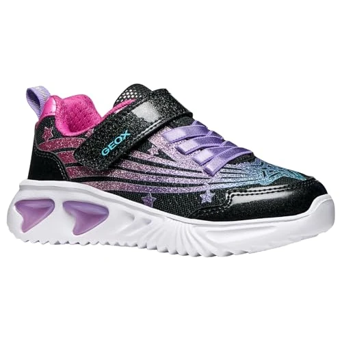 Offerta a tempo: Geox J Assister Girl, Scarpe da Ginnastica, Nero Fucsia, 37 EU - 0% da 42.95 € a 42.95 €