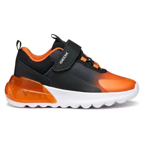 Limited-time offer: Geox Boys J Activart Illuminus Sneaker, Black Orange, 1 UK from 60.00 GBP to 60.00 GBP (save 0%)