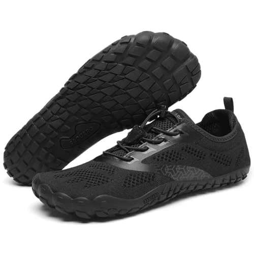 Offerta a tempo: SAGUARO Scarpe Barefoot Minimaliste Uomo Donna - Scarpette Scogli per Spiaggia Acqua - Leggere Antiscivolo Traspiranti - con Padelle Larghe e Zero Gocce, Nero Scuro, 40 EU - 13% da 45.99 € a 39.99 €