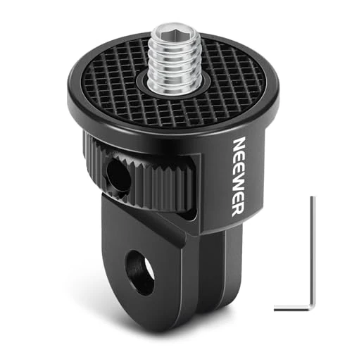 Oferta limitowana: Neewer Adapter do montażu kamery sportowej ze śrubą 1/4 cala ze stopu aluminium kompatybilny z GoPro Hero 13 12 Insta360 X4 X3 DJI Osmo Pocket 3 Creator Combo klatka na telefon, GP-7 z 55.05 zł na 55.05 zł (oszczędź 0.00%)