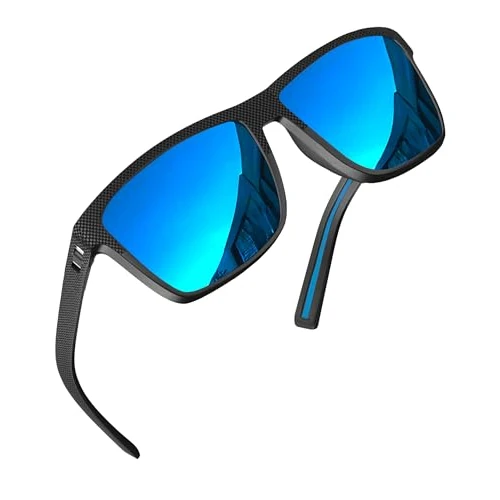 Limited-time offer: grinderPUNCH Square Polarized Sunglasses for Men and Women Lightweight Frame Sun Glasses with UV Protection (Blue) from 23.76 GBP to 23.76 GBP (save 0%)