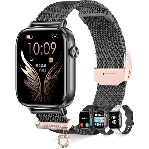 Oferta limitada: Reloj Inteligente Mujer, 1.83" Smartwatch Mujer con Llamadas Bluetooth y WhatsApp Notificación Smart Watch con iOS Android Pulsera Actividad 110+ Modos Deportivos Podómetro Pulsómetro Sueño, Negro de 49.99 EUR a 39.99 EUR (ahorro 20%)