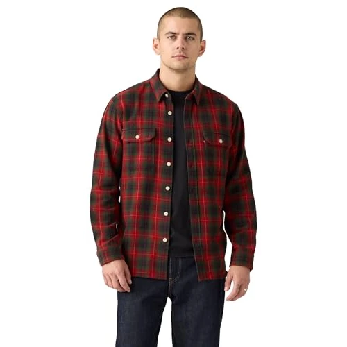 Levi's Jackson Worker Calvin Plaid Rhythmic Red, Calvin Plaid Rhythmi, S