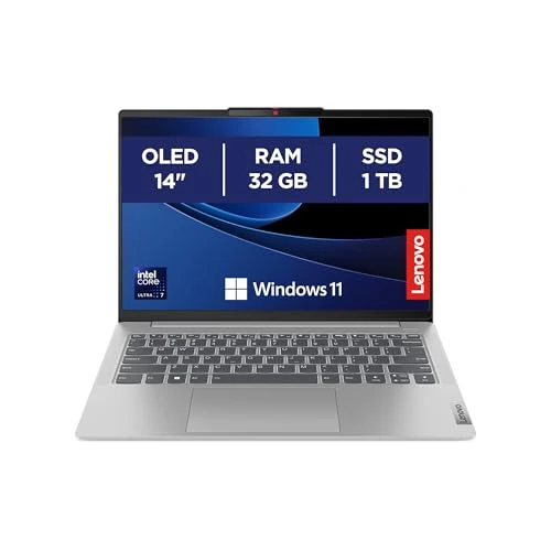 Lenovo IdeaPad Slim 5 Notebook 14" wyświetlacz WUXGA (1920 x 1200) OLED, Intel Core Ultra 7 155H, zintegrowana grafika, pamięć RAM 32 GB, SSD 1TB, Windows 11 Home - Cloud Grey