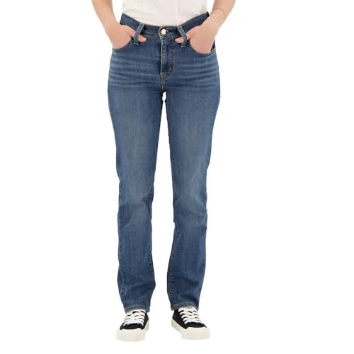 Oferta limitada: Levi'S Vaqueros de Mezclilla Recta de Alta Altura 724 para Mujer, Color Way Way Back, Talla 25 30, Way Way Back, 25W / 30L de 55.00 EUR a 55.00 EUR (ahorro 0%)