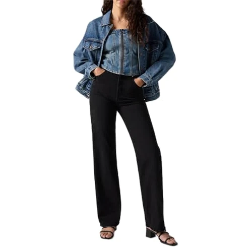 Tijdelijke aanbieding: Levi's Ribcage damesbroek met volledige lengte, Black Sprout, 34W / 32L van 116.95 € naar 116.95 € (0.00% korting)