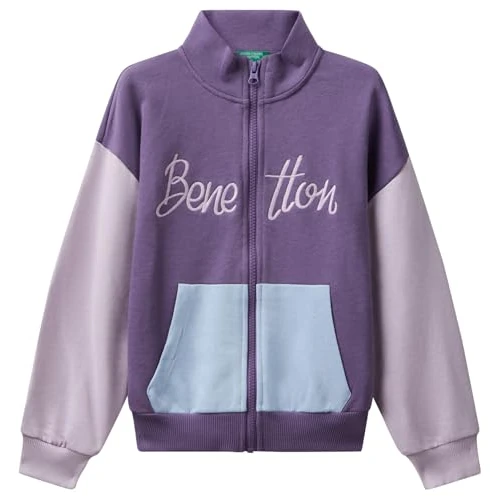 United Colors of Benetton Girls and Girl's Giacca M/L 3j68c505d Sweatshirt, Multicolour, 150