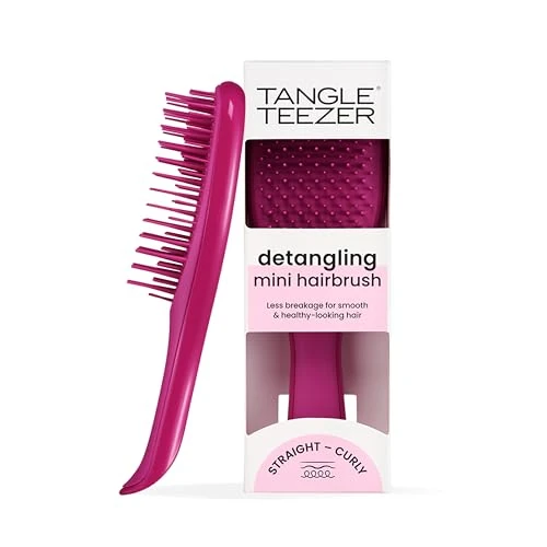 Offerta a tempo: Tangle Teezer Mini Ultimate Detangler - Per capelli bagnati e asciutti - Spazzola districante per tutti i tipi di capelli - Spazzola tascabile da viaggio perfetta per bambini - Magenta - 12% da 13.50 € a 11.90 €