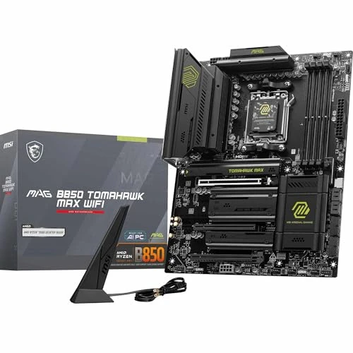 Limited-time offer: MSI MAG B850 TOMAHAWK MAX WIFI Motherboard, ATX - Supports AMD Ryzen 9000/8000 / 7000 Processors, AM5-80A SPS VRM, DDR5 Memory Boost 8400+ MT/s (OC), PCIe 5.0 x16, M.2 Gen5, Wi-Fi 7, 5G LAN from 208.99 £ to 208.99 £ (save 0.00%)