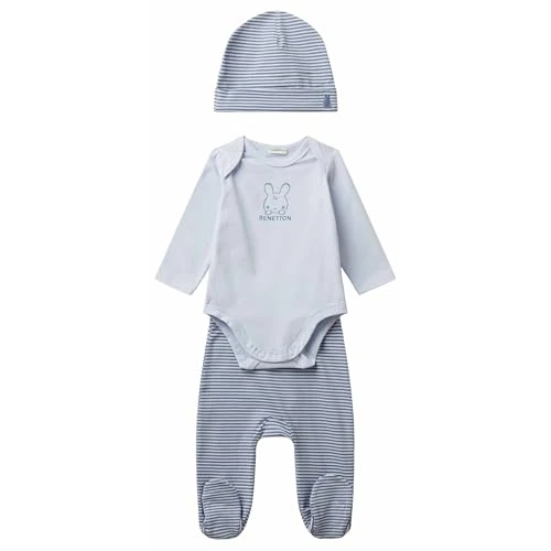 Limitiertes Angebot: United Colors of Benetton Set Body+Pant+BERRET, blau, 6-12 Months von 14.78 EUR auf 14.78 EUR (Spare 0%)